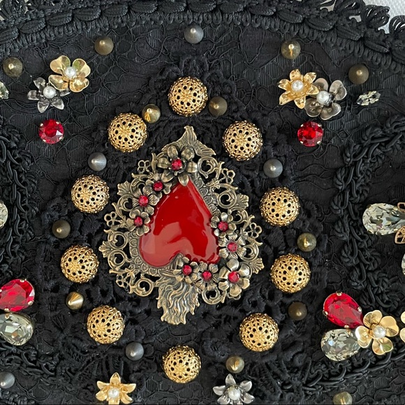 DOLCE & GABBANA
BLACK GOLD CRYSTAL TORERO LEATHER WIDE BELT NWT - Picture 4 of 16